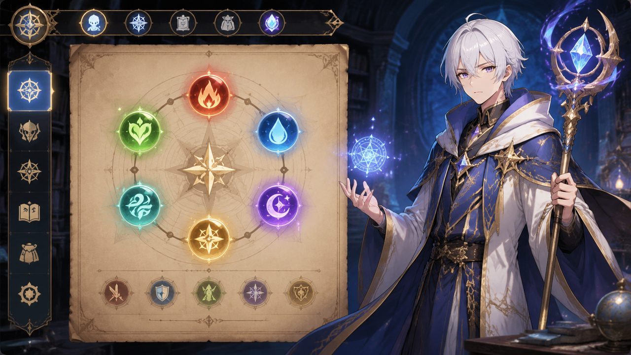 魔法师露娜 战斗菜单 场景图 1